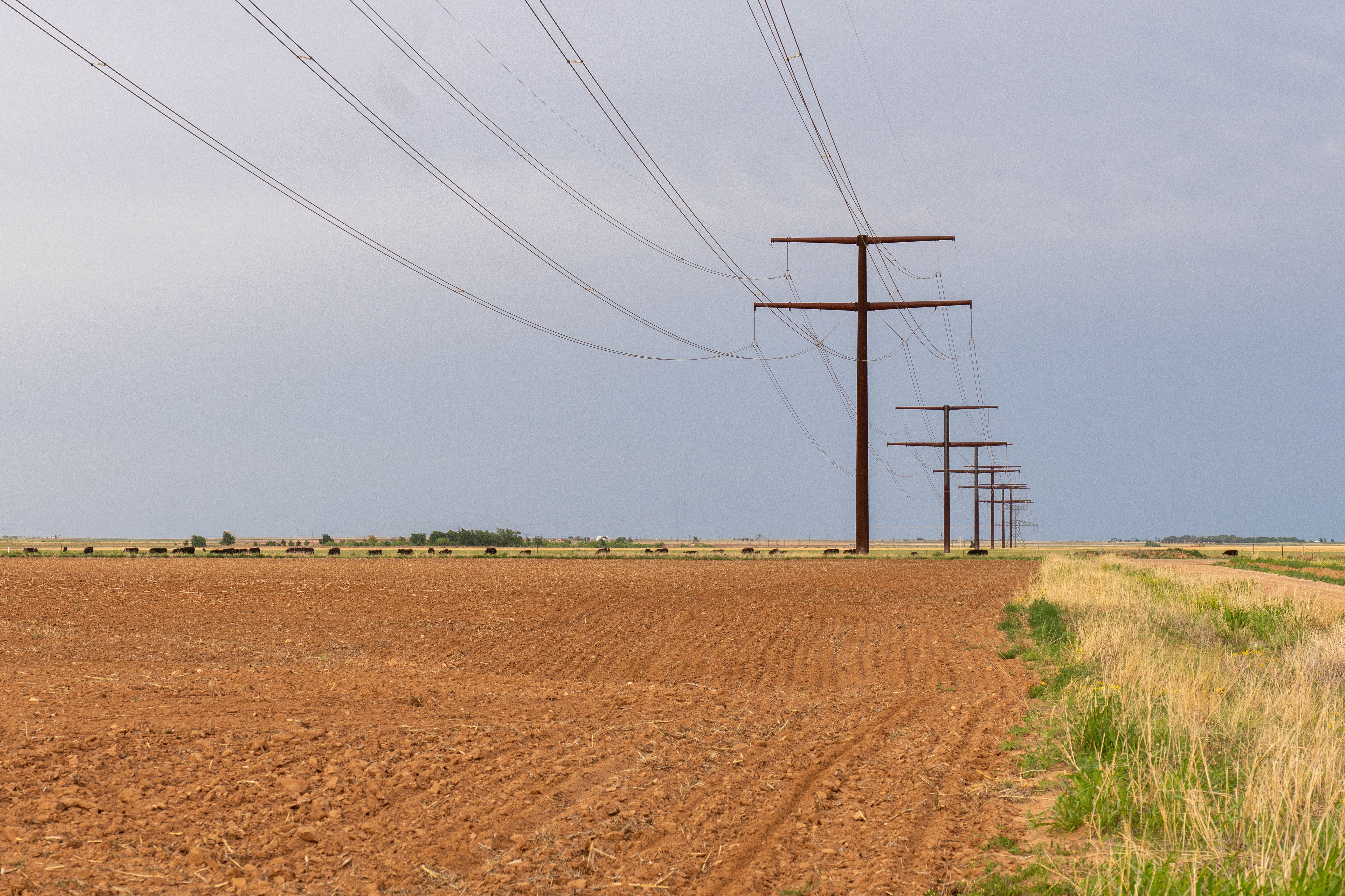 power lines in rural area