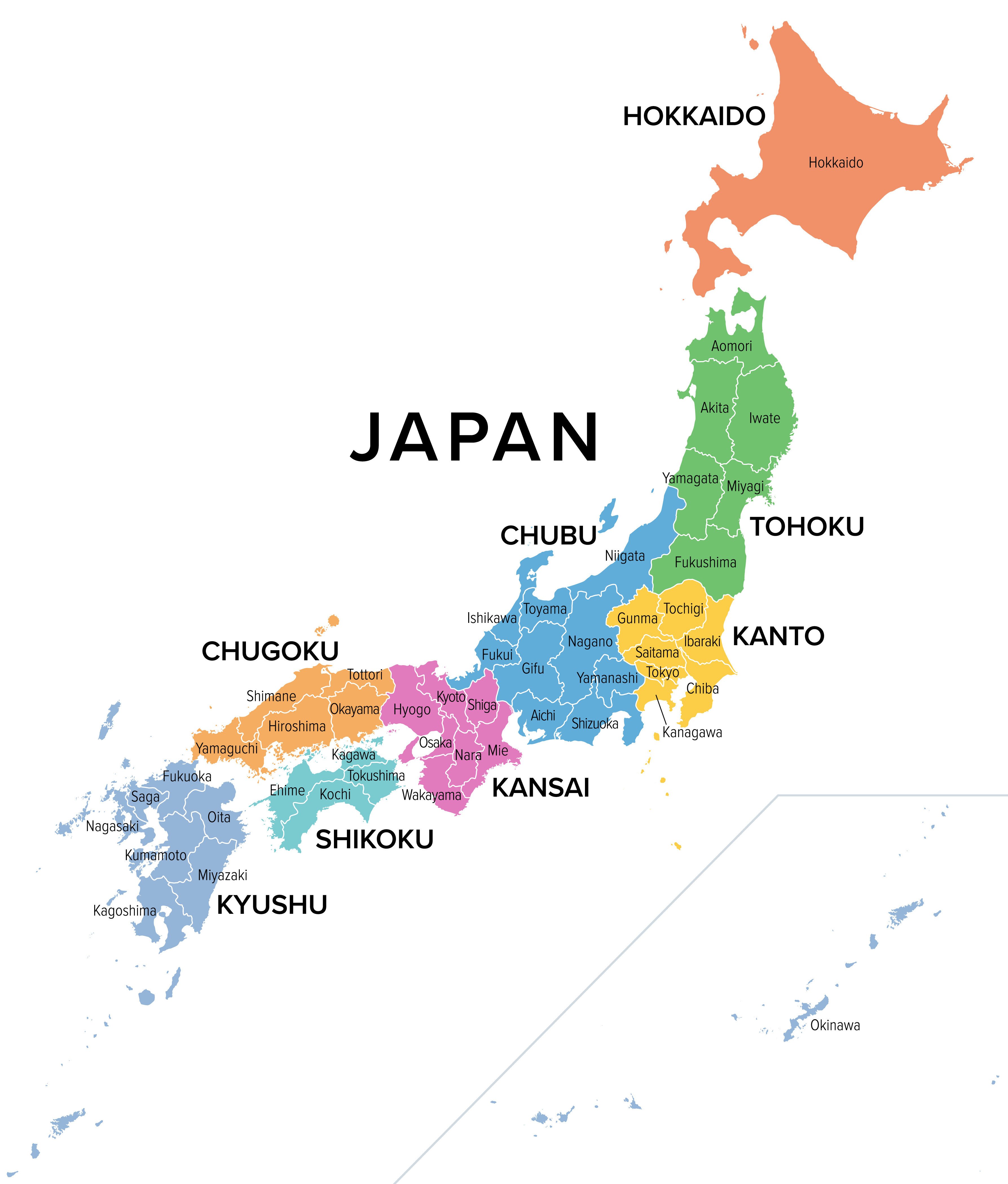 map of Japan