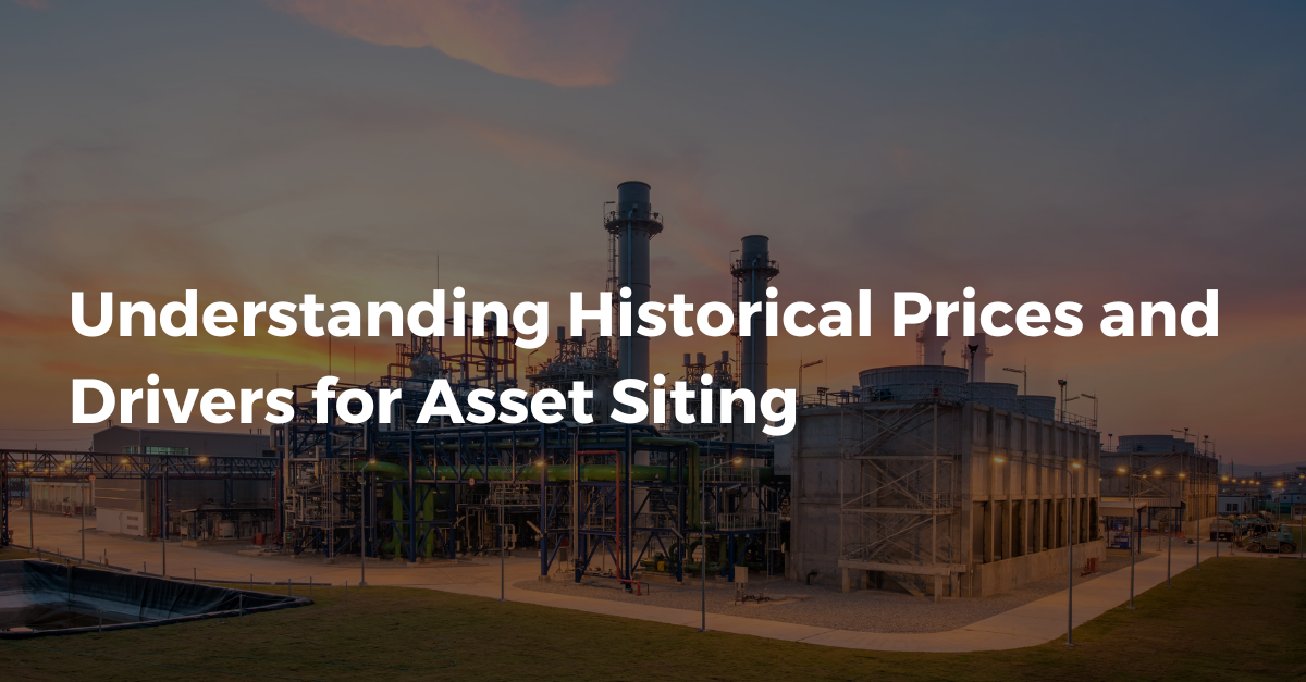 Understanding Historical Prices and Drivers for Asset Siting