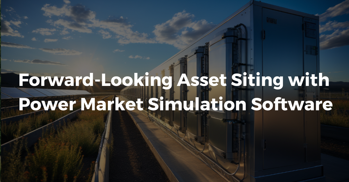 Forward-Looking Asset Siting with Power Market Simulation Software 