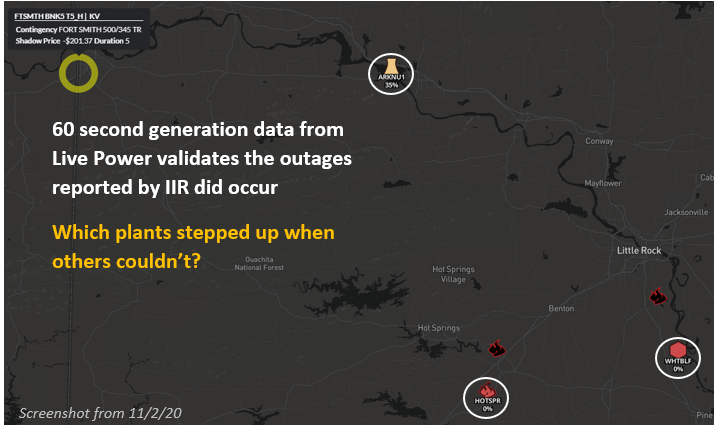 Live Power validates outages reported by IIR