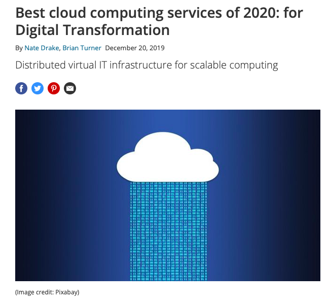 Best cloud computing service of 2020: for Digital Transformationhttps://www.techradar.com/best/best-cloud-computing-services