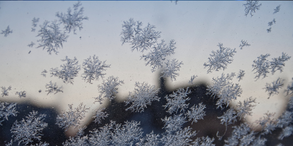 Snowflakes on a window